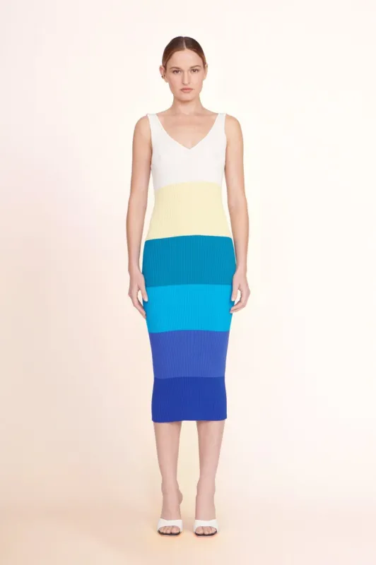 DANA DRESS | PACIFIC STRIPE sold by STAUD