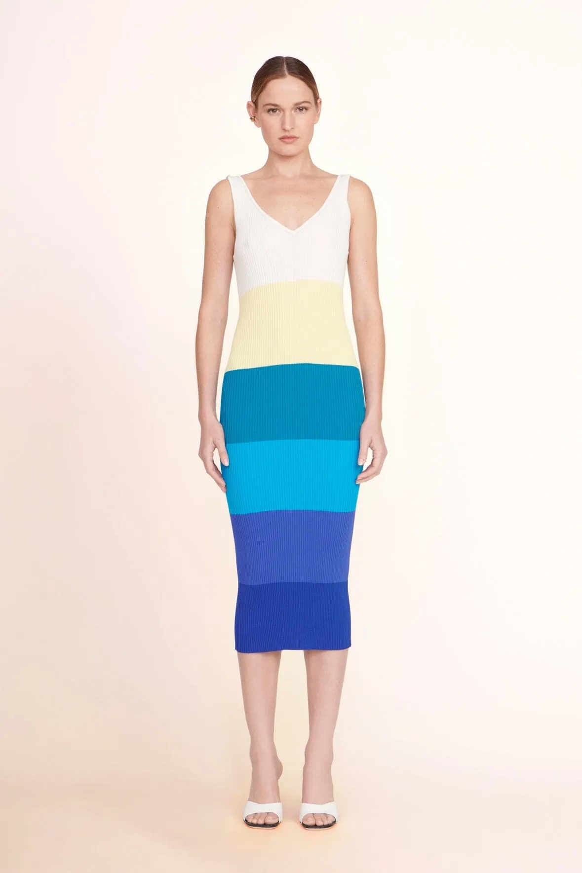 DANA DRESS | PACIFIC STRIPE sold by STAUD