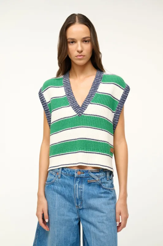 AMERICANA SWEATER | BUNGALOW STRIPE sold by STAUD