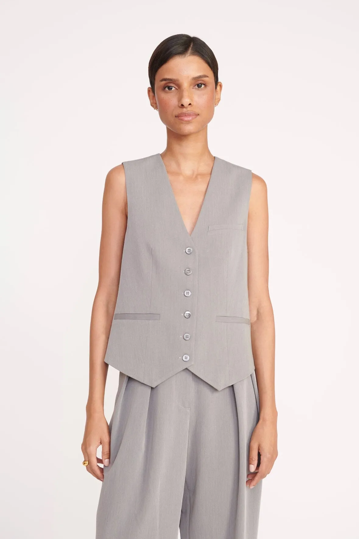 LUISA PANT | HEATHER GREY SUITING sold by STAUD product image thumbnail 5
