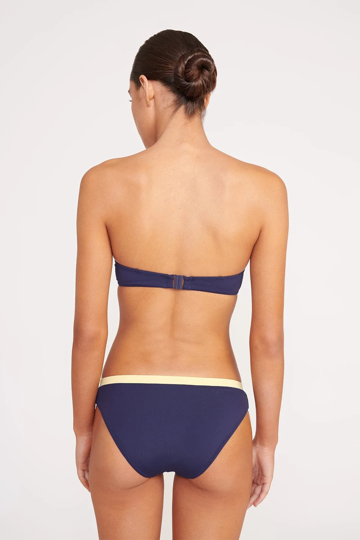 JO BALCONETTE BIKINI TOP | NAVY COLORBLOCK sold by STAUD product image thumbnail 5