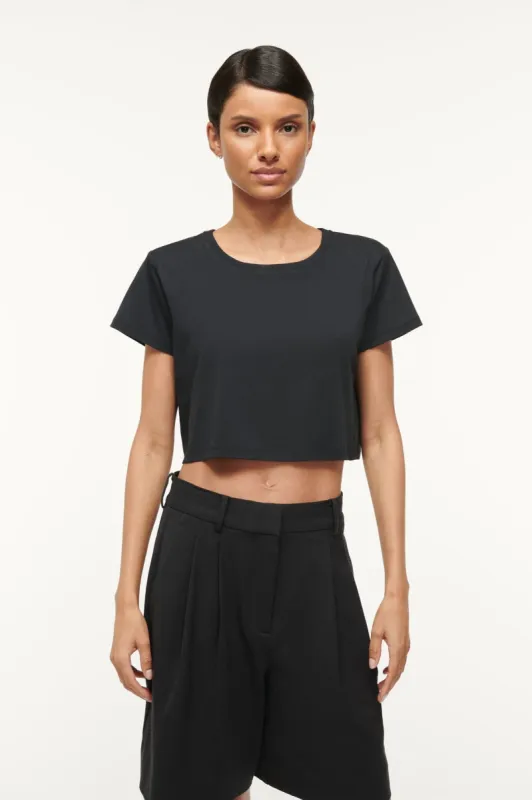 DEAN T-SHIRT | BLACK sold by STAUD