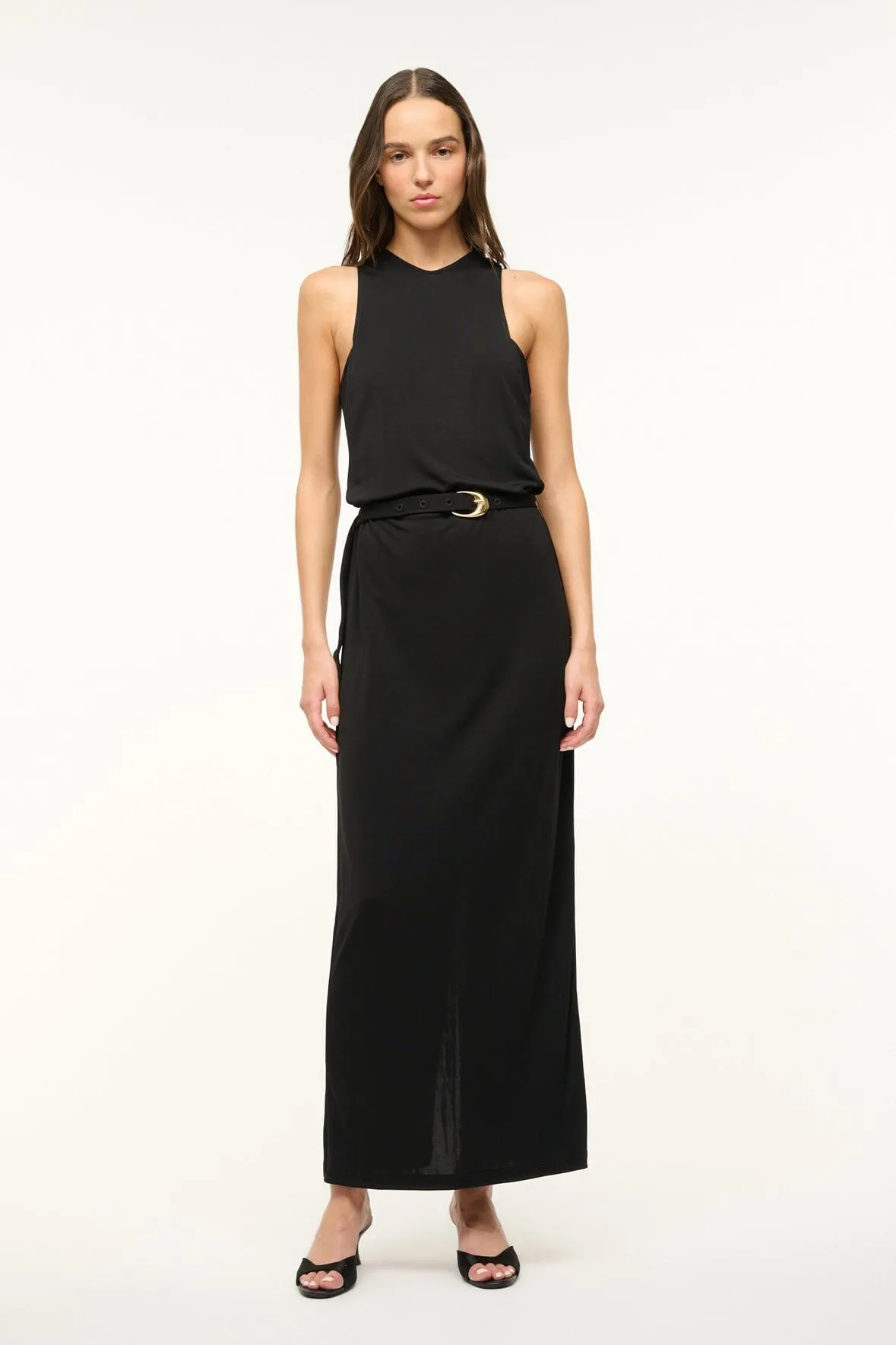 BRANDY DRESS | BLACK sold by STAUD