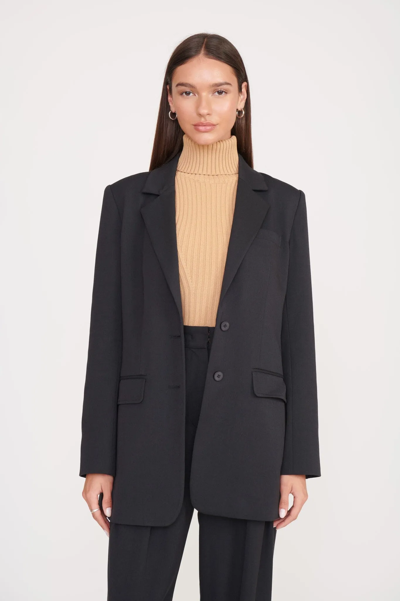 CITY BLAZER | BLACK sold by STAUD