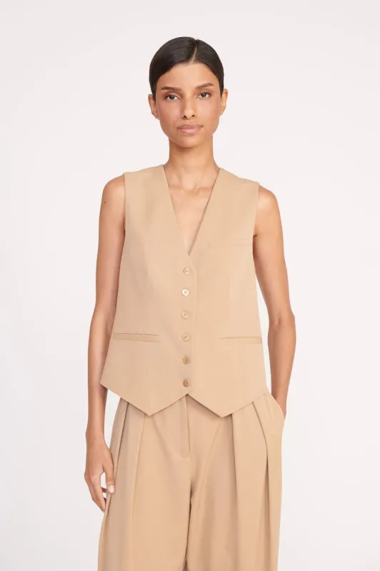BRETT VEST | CAMEL sold by STAUD