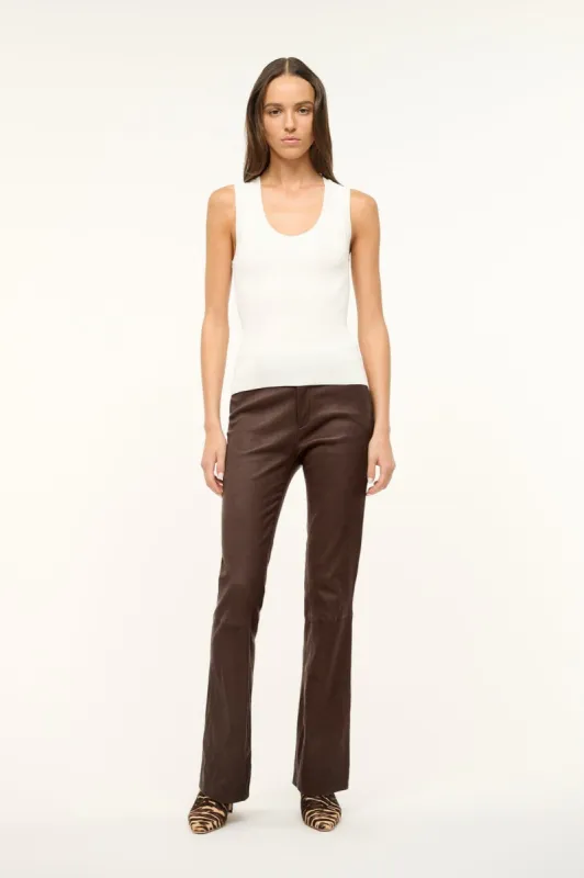 HANOVER LEATHER PANT | TIRAMISU sold by STAUD