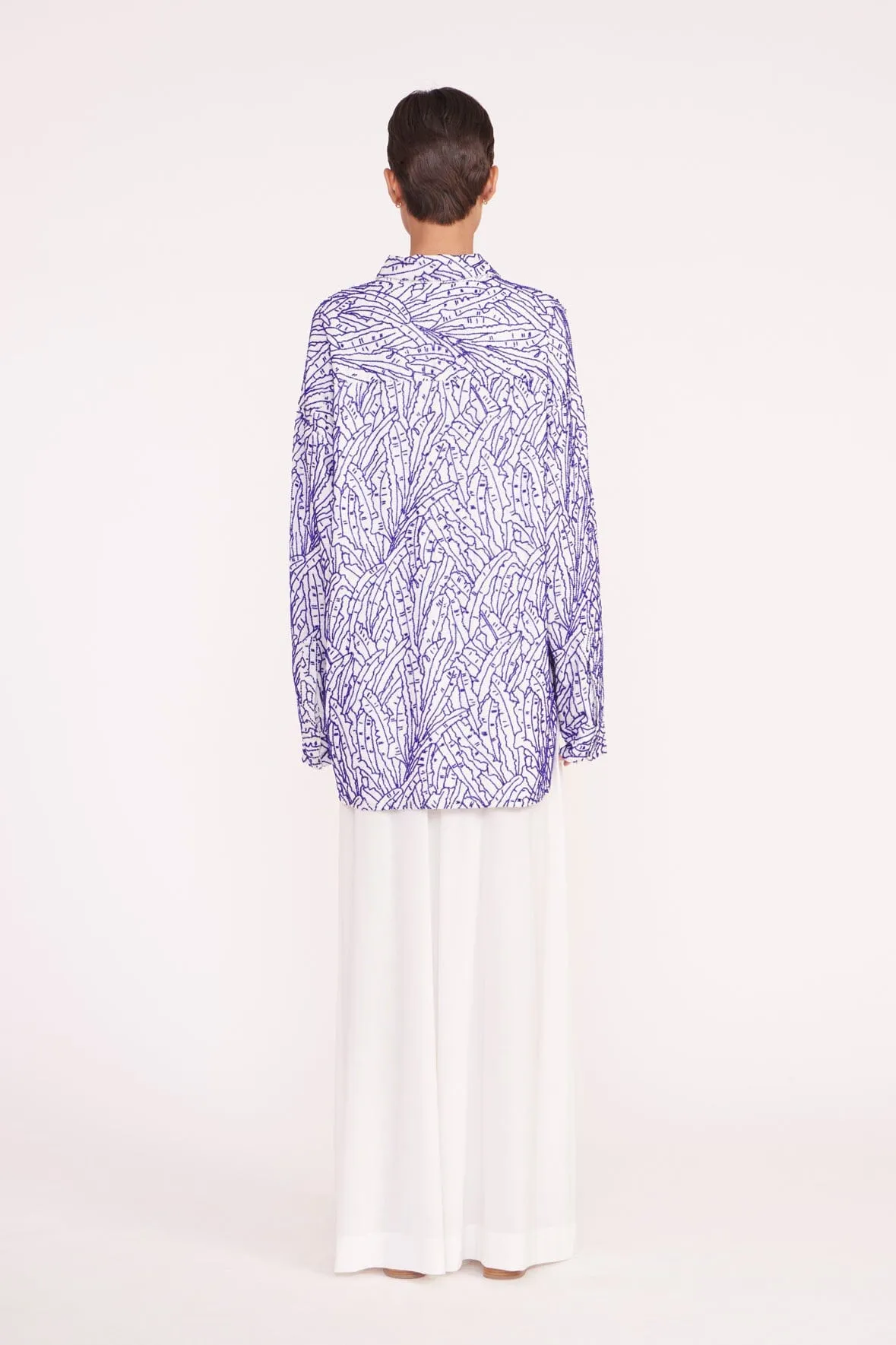 MELODY BEADED TOP | BLUE PALM sold by STAUD product image thumbnail 5