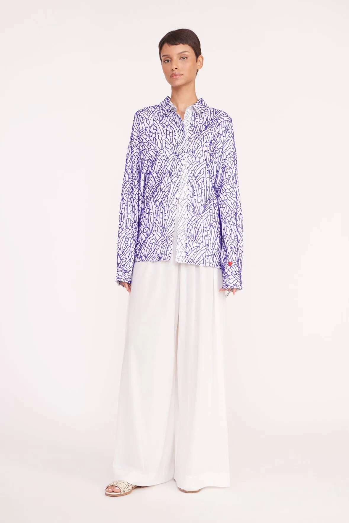 MELODY BEADED TOP | BLUE PALM sold by STAUD product image thumbnail 2