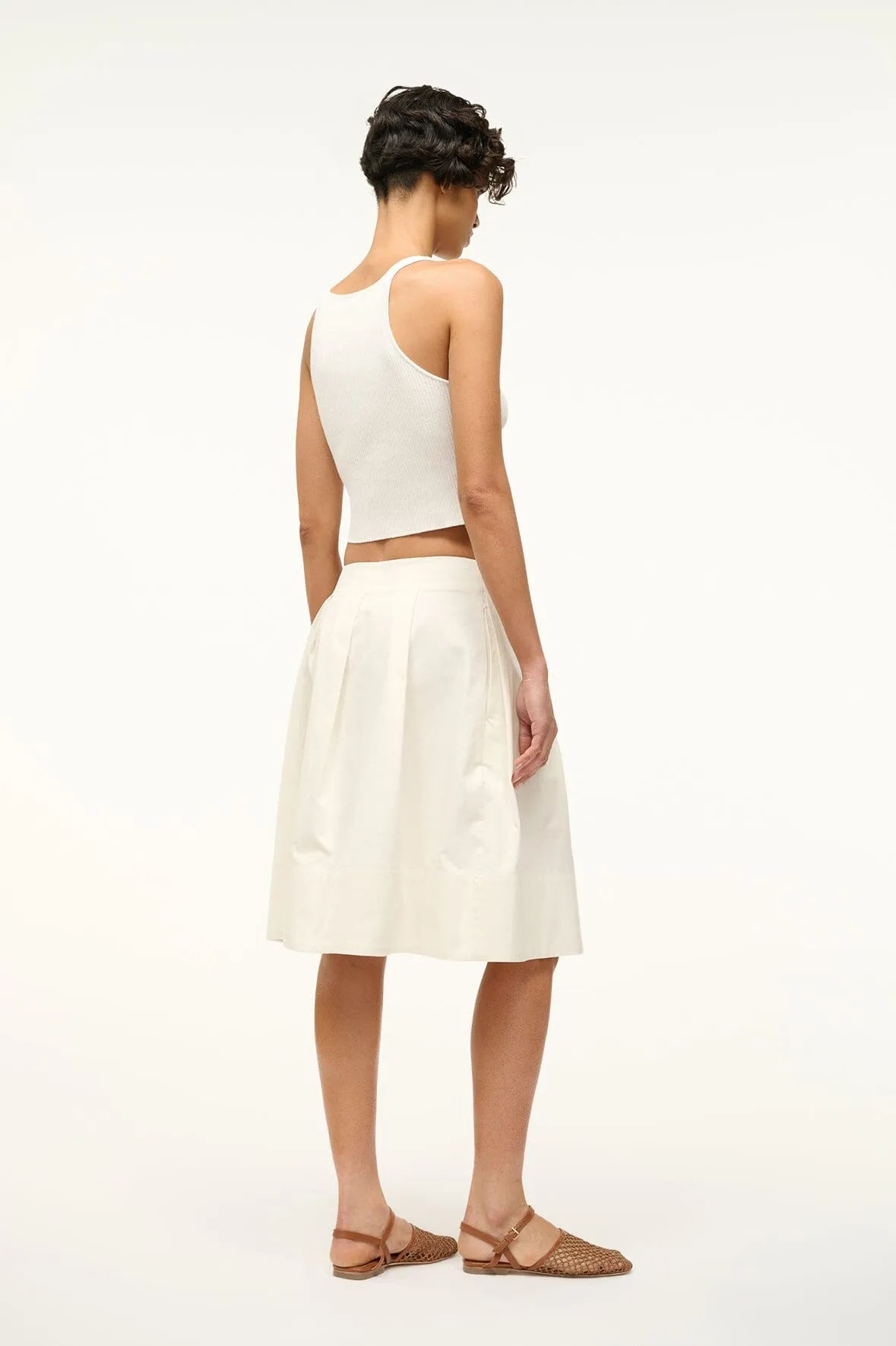 LONDON SKIRT | IVORY sold by STAUD product image thumbnail 3