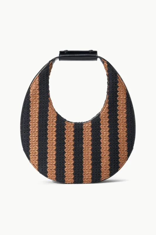 MOON BAG | BLACK TAN SEASHORE STRIPE sold by STAUD