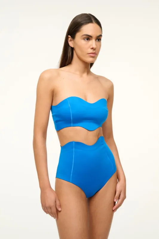 SHORELINE BIKINI TOP | SAPPHIRE sold by STAUD