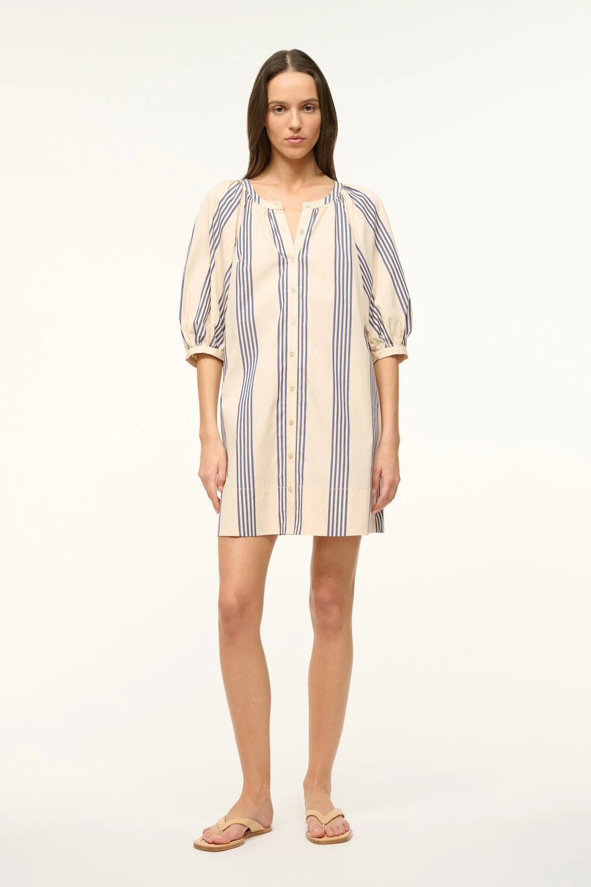 MINI VINCENT DRESS | MARINE BAYADERE STRIPE sold by STAUD