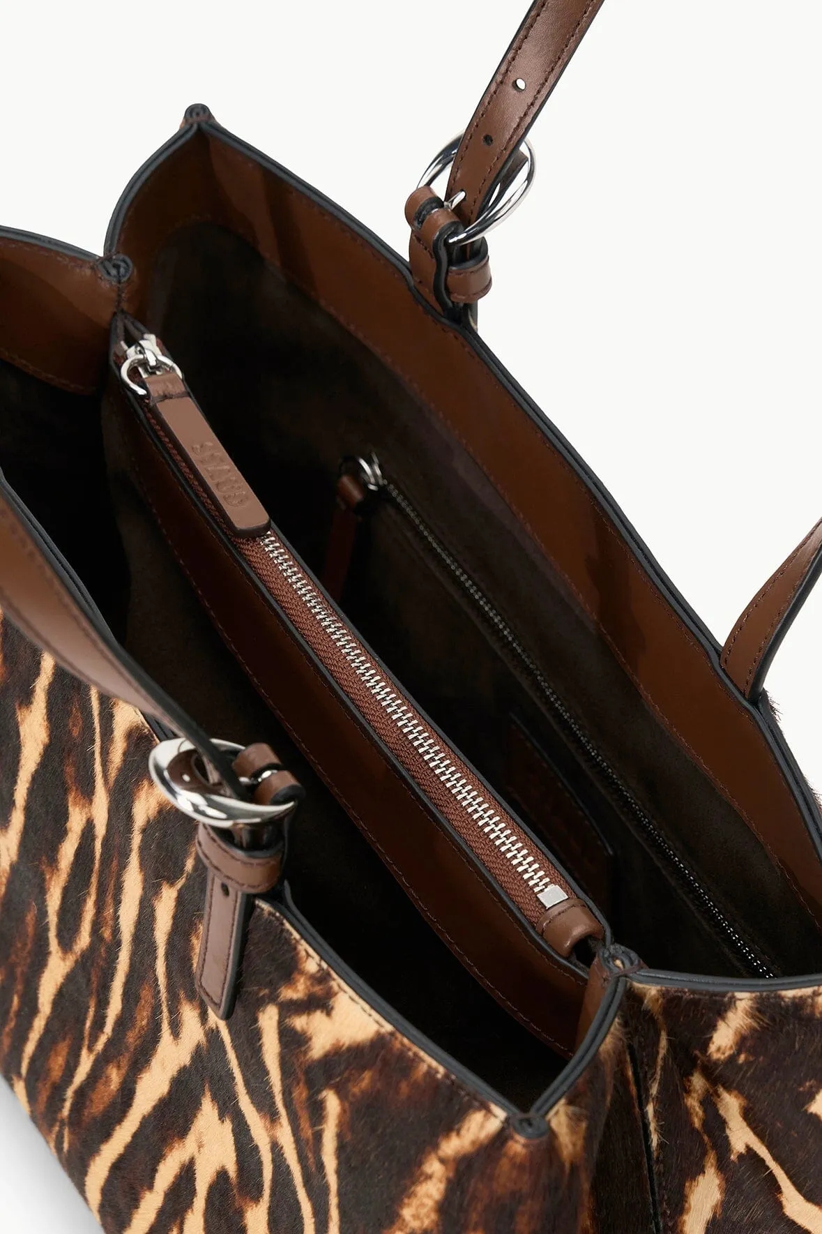 BRANDO BAG | LADY LEOPARD CACAO sold by STAUD product image thumbnail 5