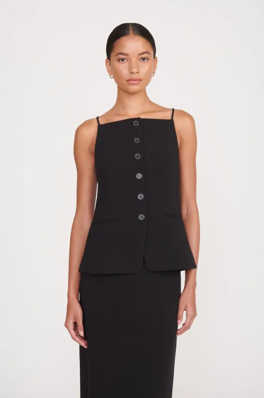 UNA TOP | BLACK sold by STAUD