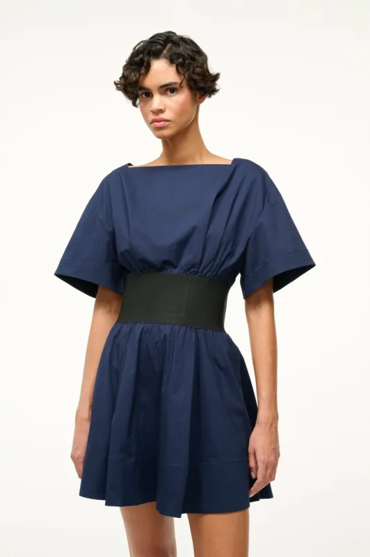 MINI AMY DRESS | NAVY BLACK sold by STAUD