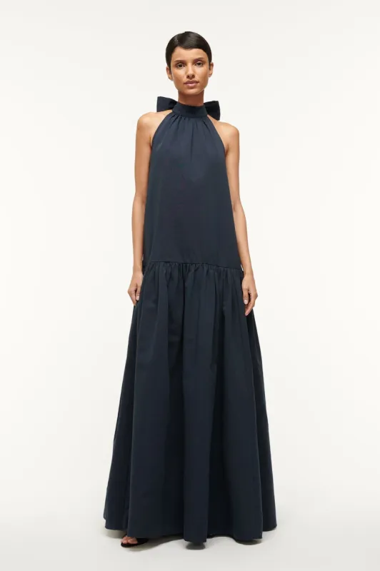 MAXI MARLOWE DRESS | NAVY sold by STAUD