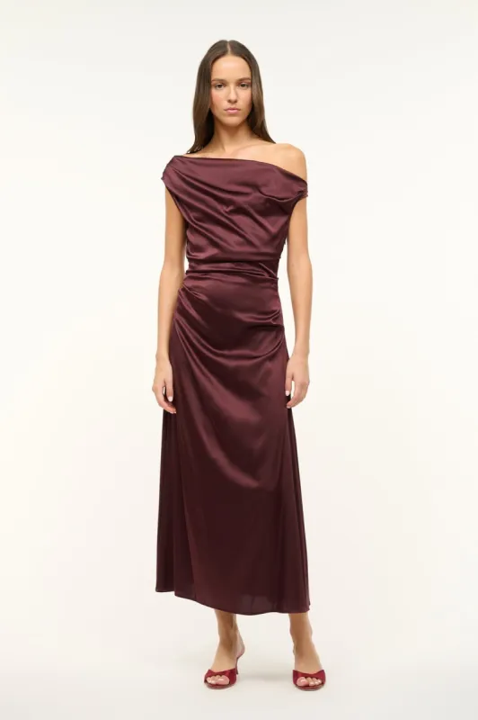 PHARE SILK DRESS | MERLOT sold by STAUD