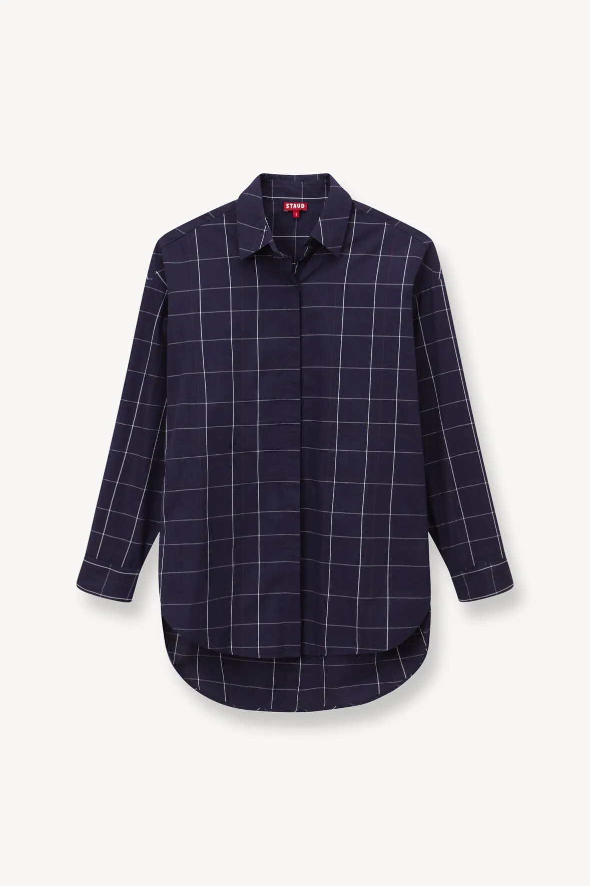 COLTON DRESS | NAVY PLAID sold by STAUD product image thumbnail 3