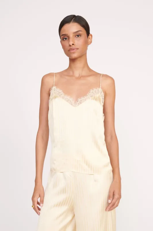 LACEY TOP | GOLD STRIPE sold by STAUD