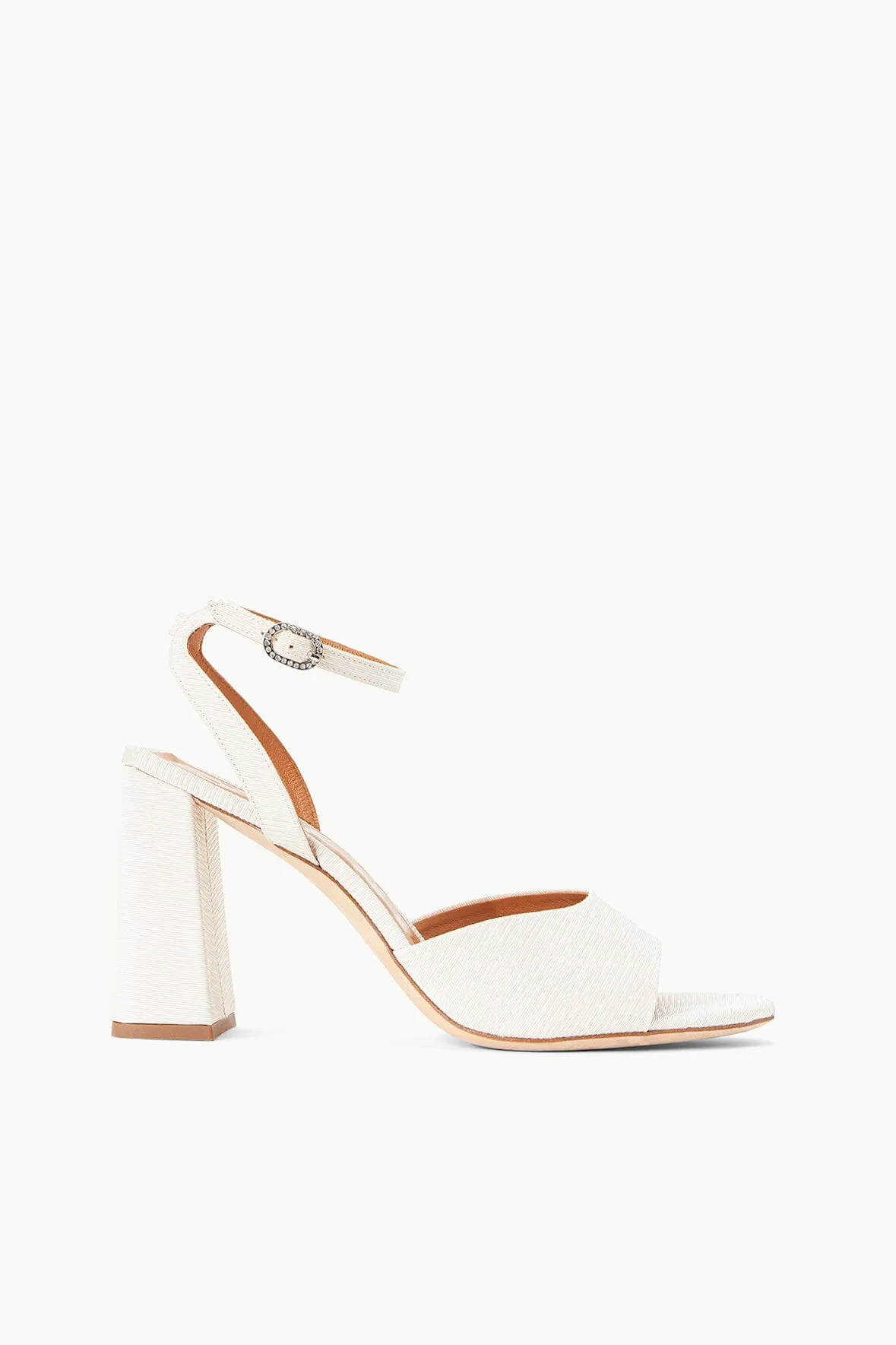 SOLANGE HEEL | WHITE sold by STAUD
