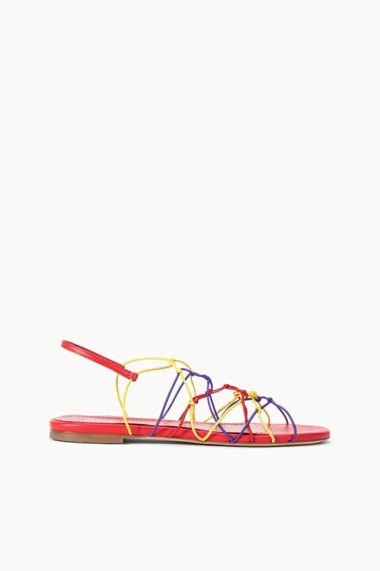 GIO KNOT SANDAL | RED ROSE MULTI sold by STAUD