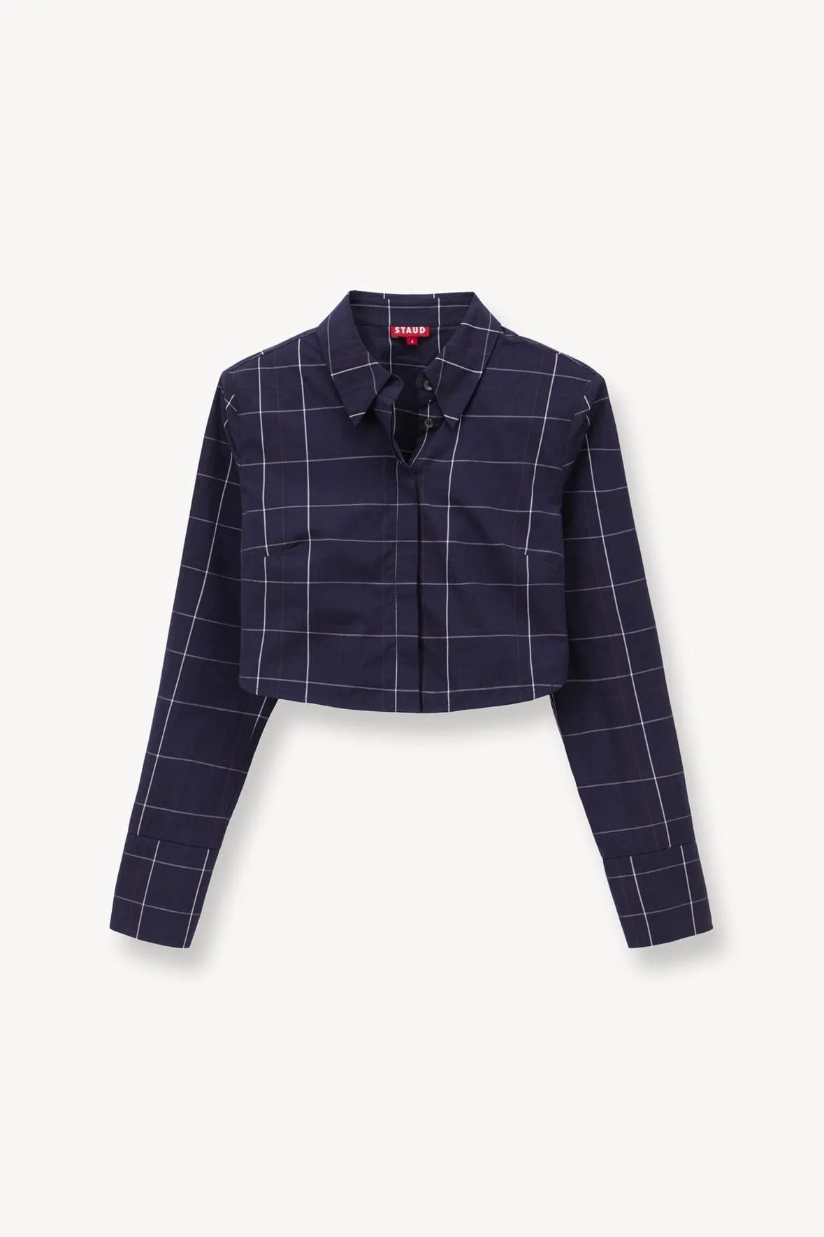 SENECA TOP | NAVY PLAID sold by STAUD product image thumbnail 5