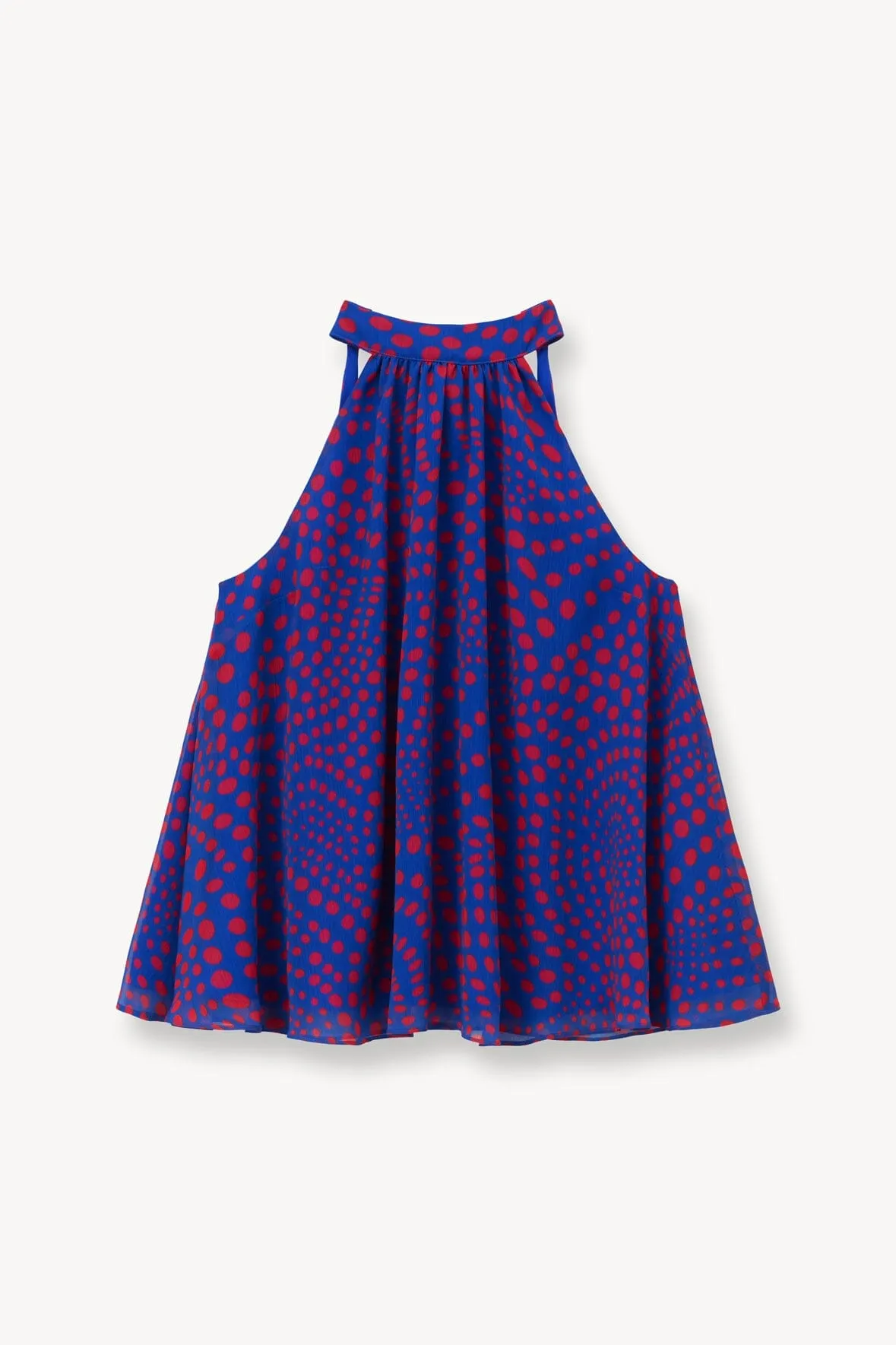 MARLOWE TOP | LAPIS WAVY DOT sold by STAUD product image thumbnail 5