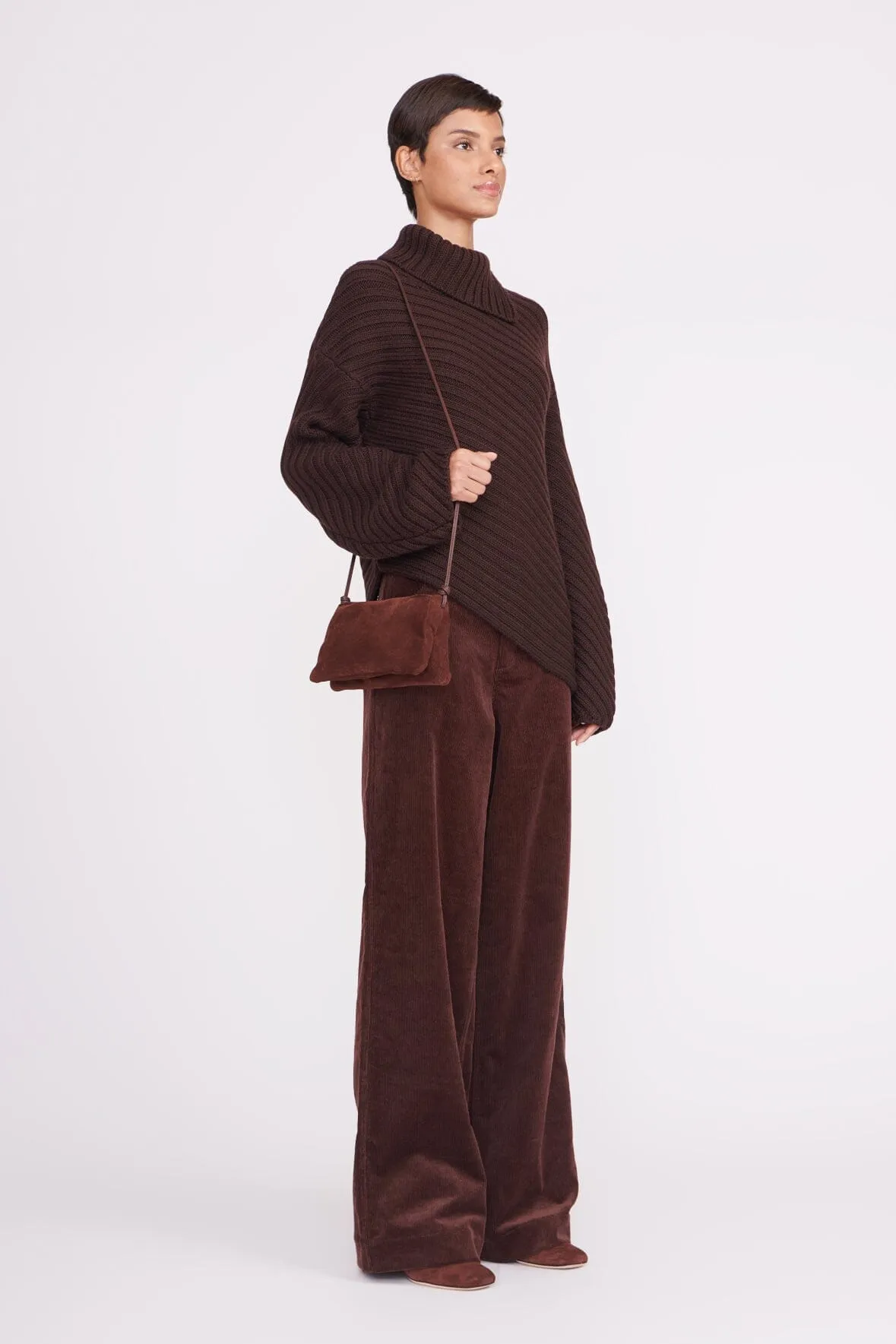 VIVI CROSSBODY BAG | MAHOGANY SUEDE sold by STAUD product image thumbnail 3