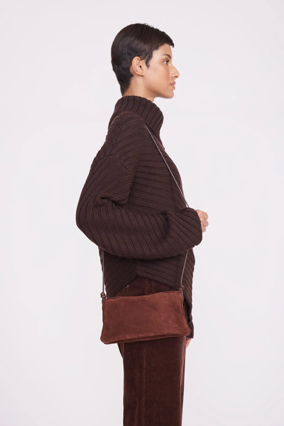 VIVI CROSSBODY BAG | MAHOGANY SUEDE sold by STAUD product image thumbnail 2