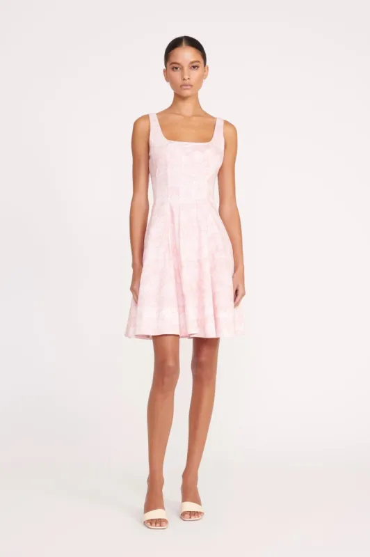 MINI WELLS DRESS | CHERRY BLOSSOM IVORY TOILE sold by STAUD