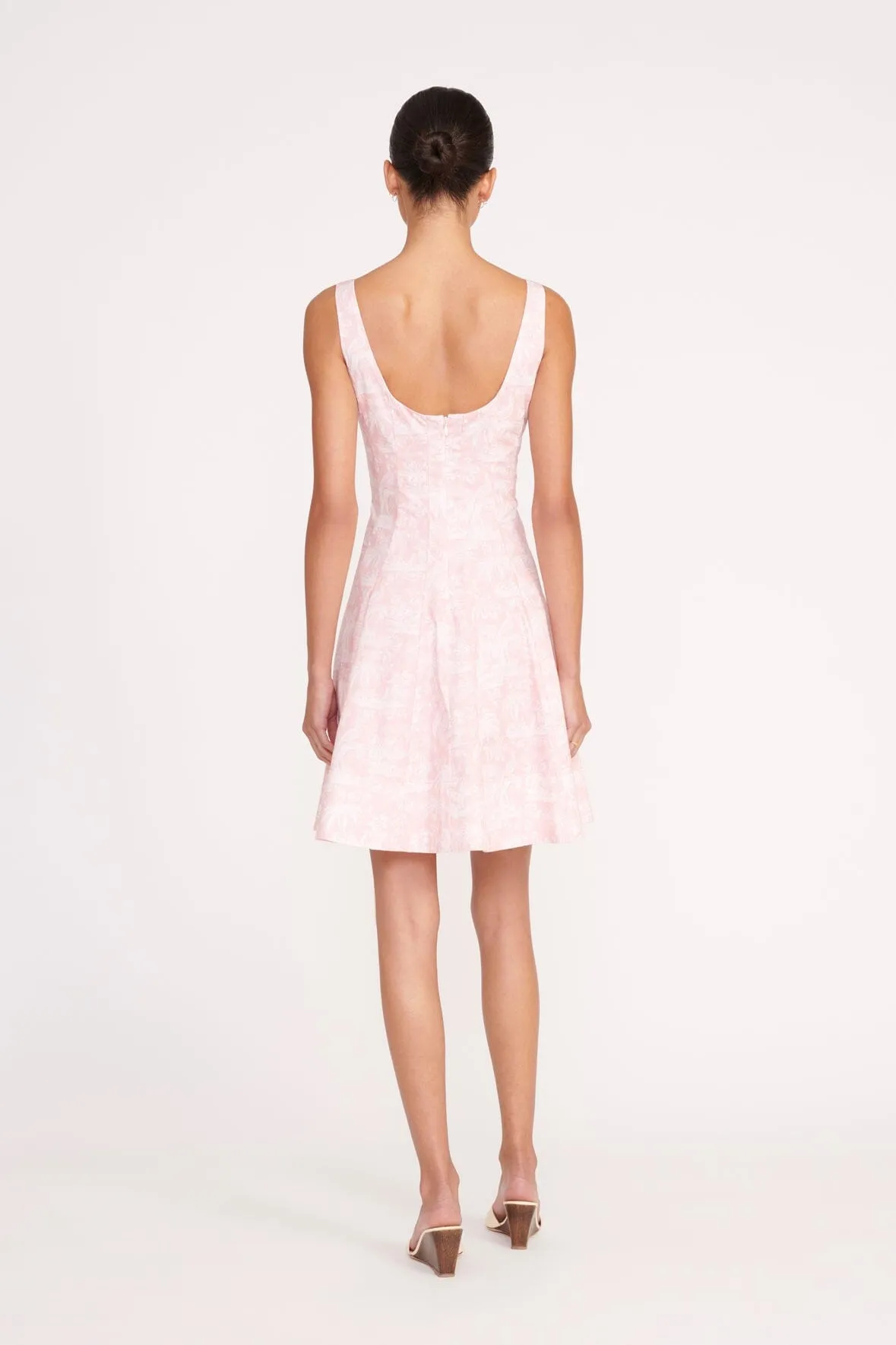 MINI WELLS DRESS | CHERRY BLOSSOM IVORY TOILE sold by STAUD product image thumbnail 4