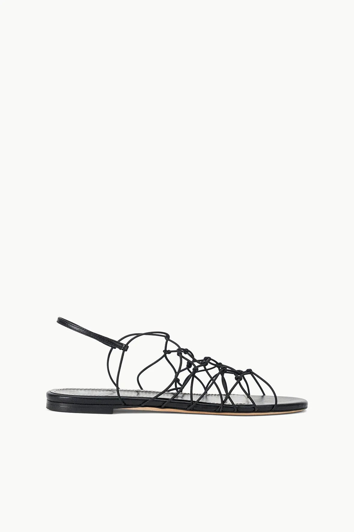 GIO KNOT SANDAL | BLACK sold by STAUD