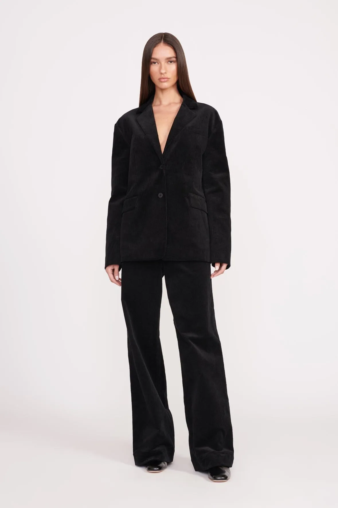 TREK OVERSIZED BLAZER | BLACK sold by STAUD product image thumbnail 2