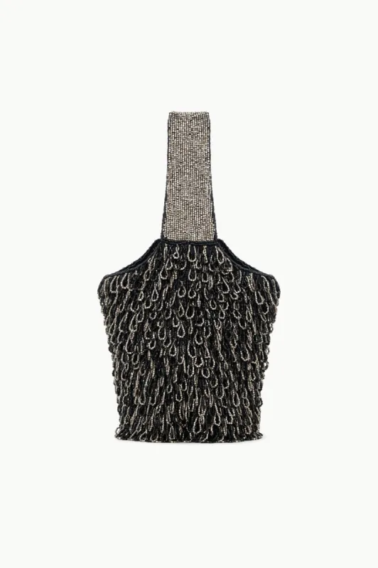 HARUKO BEADED BAG | BLACK sold by STAUD