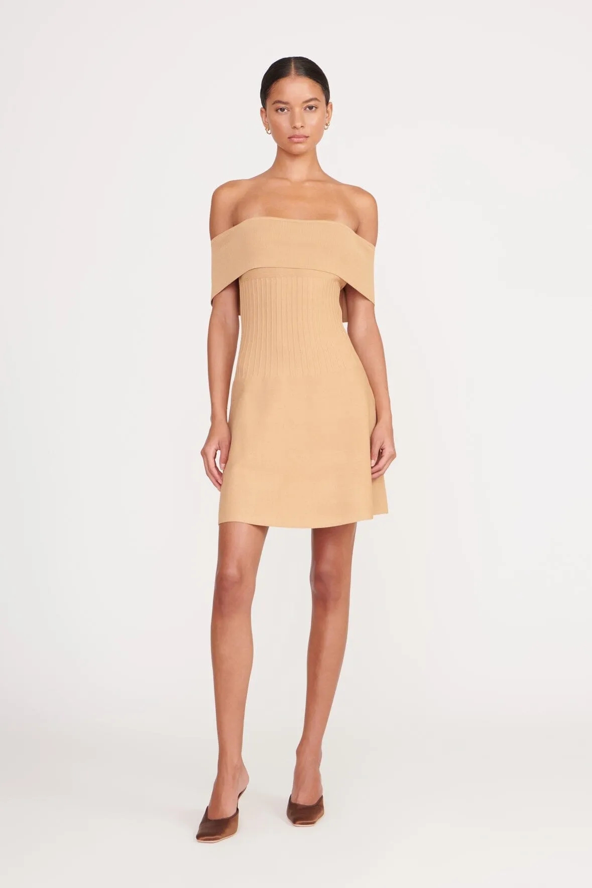 MINI ARTISTRY DRESS | CAMEL sold by STAUD