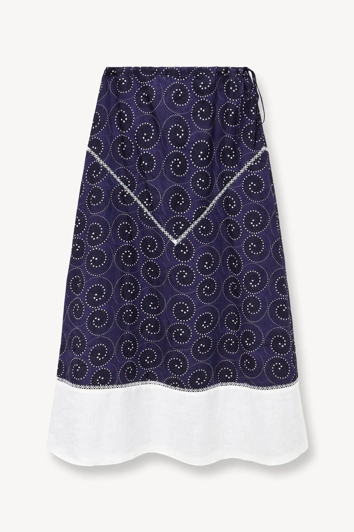 KATHLEEN SKIRT | NAVY WHIRLPOOL WHITE sold by STAUD product image thumbnail 5