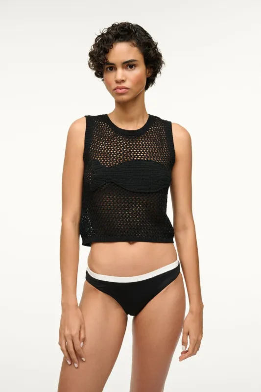 CORRICELLA COVERUP TOP | BLACK sold by STAUD