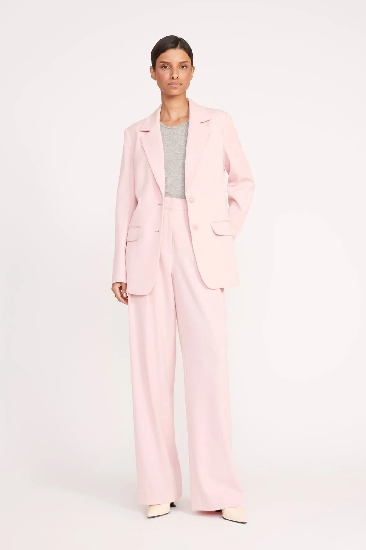 LUISA PANT | CHERRY BLOSSOM SUITING sold by STAUD