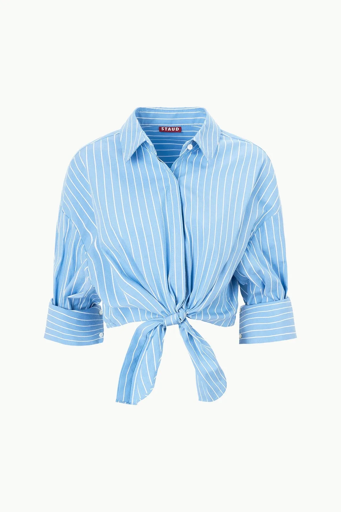 LISA TOP | AZURE PINSTRIPE sold by STAUD product image thumbnail 4