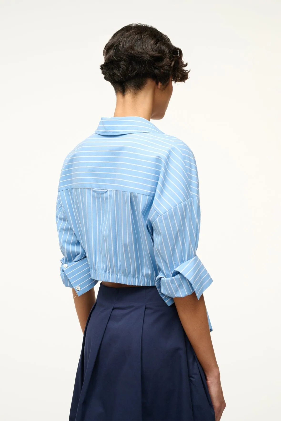 LISA TOP | AZURE PINSTRIPE sold by STAUD product image thumbnail 3
