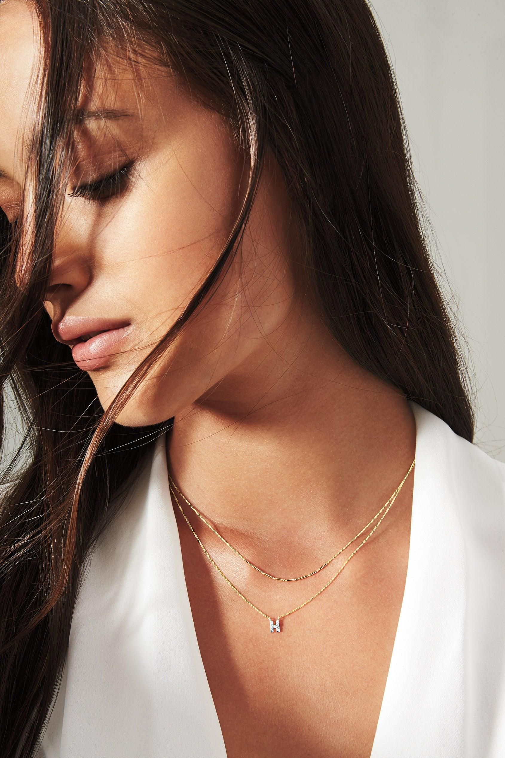 » Covet 14kt Diamond Pavé Initial Letter Gold Necklace (50% off) sold by Stella & Dot product image thumbnail 3