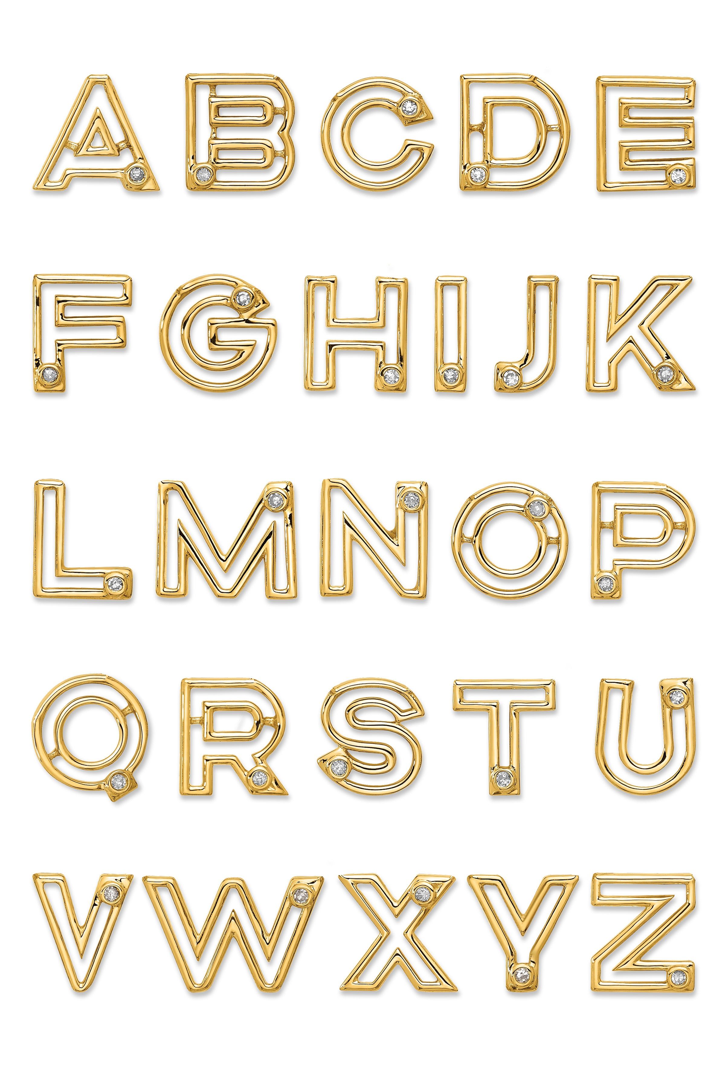 Covet 10kt Gold & Diamond Off Center Initial Necklace sold by Stella & Dot product image thumbnail 3