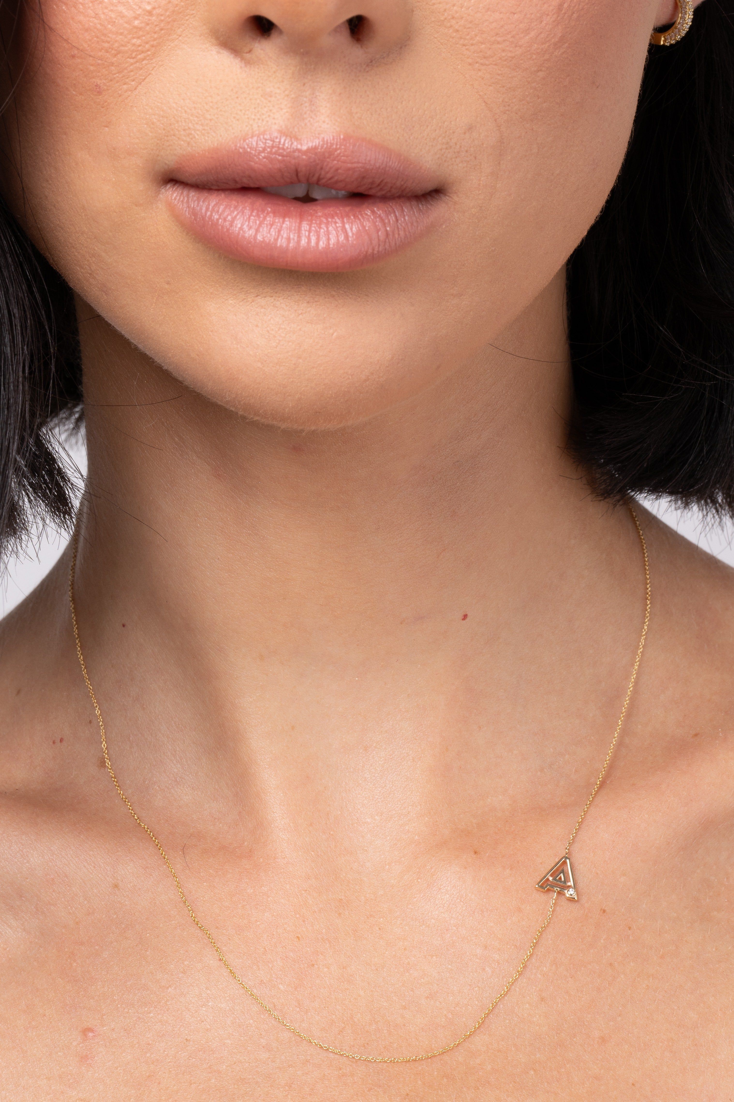 Covet 10kt Gold & Diamond Off Center Initial Necklace sold by Stella & Dot product image thumbnail 2