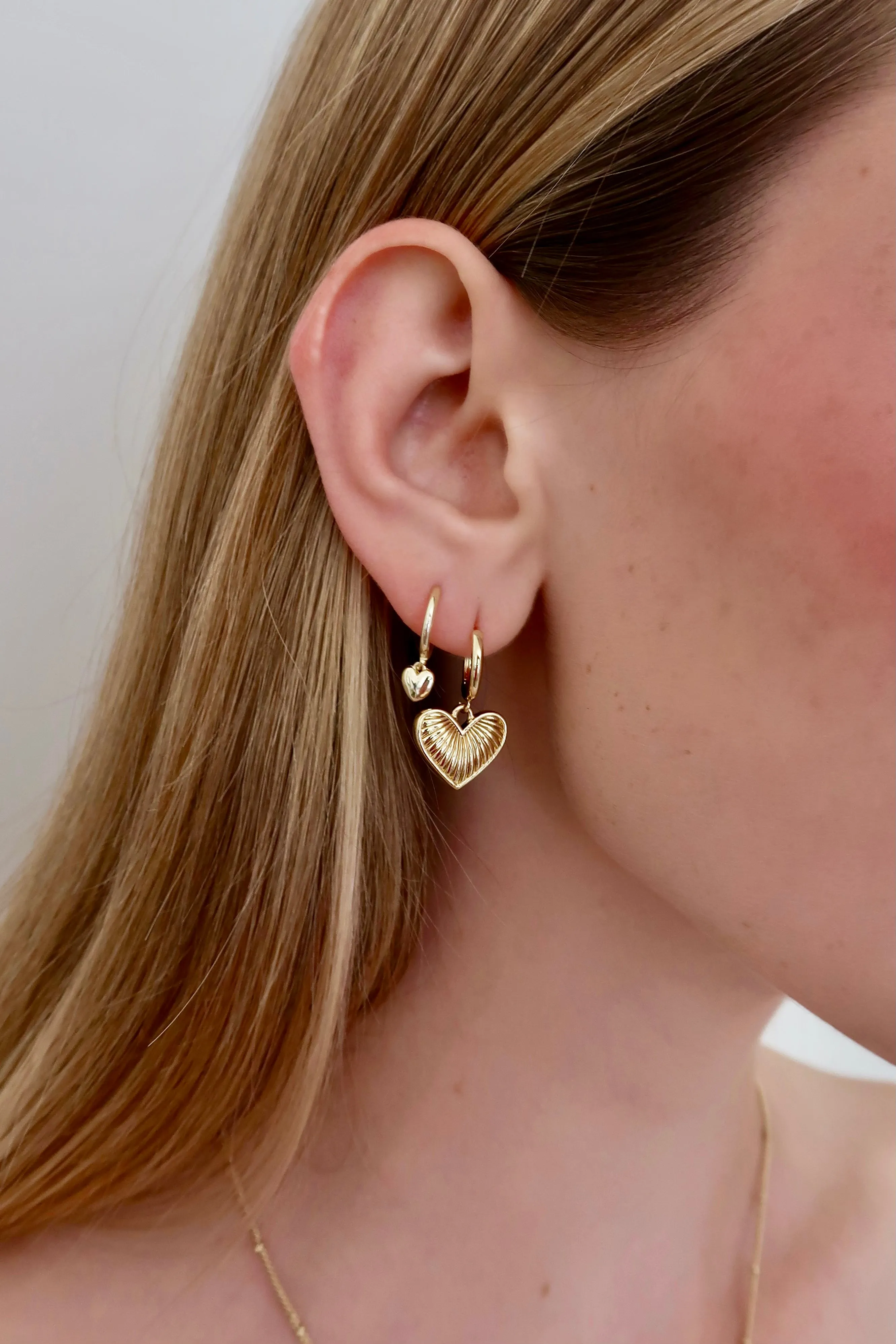 Mini Heart Hoop Earrings sold by Stella & Dot product image thumbnail 2