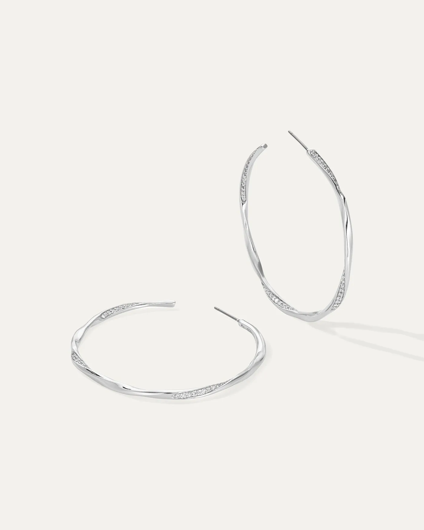 Twist Pavé Hoops | Silver sold by Stella & Dot