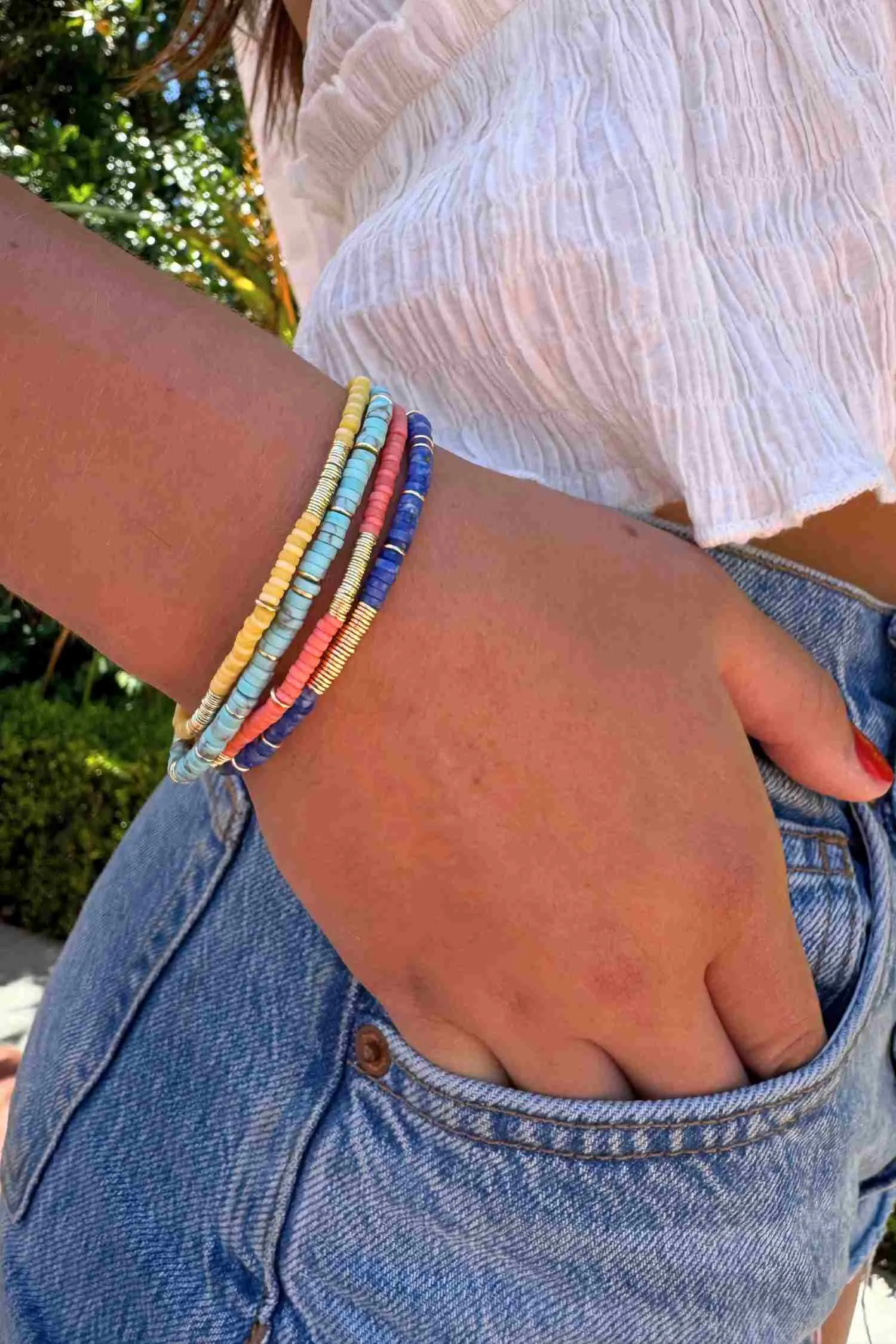 Gemstone Beaded Stretch Bracelet sold by Stella & Dot product image thumbnail 3