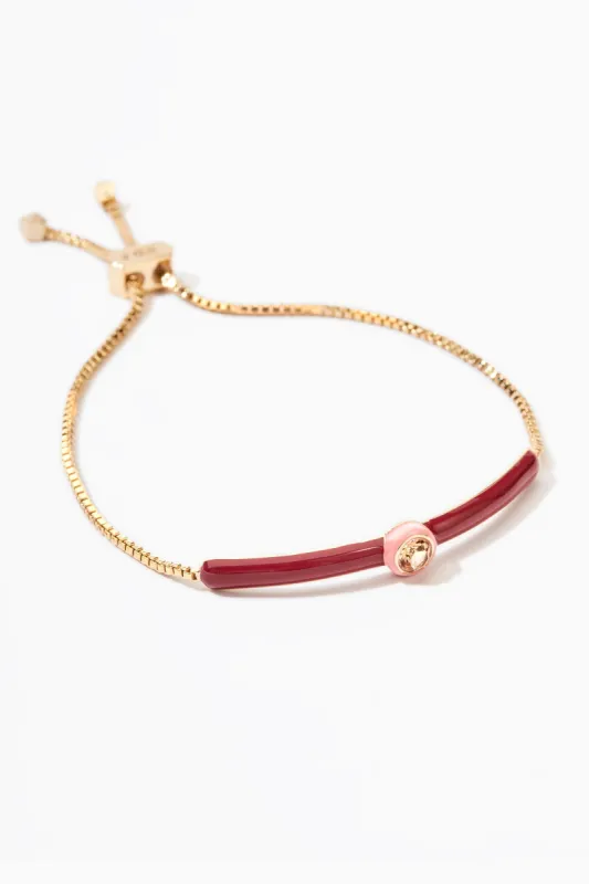 » Enamel Slider Bracelet Burgundy (50% off) sold by Stella & Dot