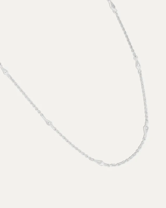 Adjustable Delicate Kite Stud Choker Necklace | Silver sold by Stella & Dot