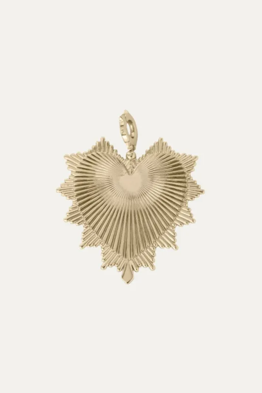 Tatum Vintage Heart Charm | Gold sold by Stella & Dot