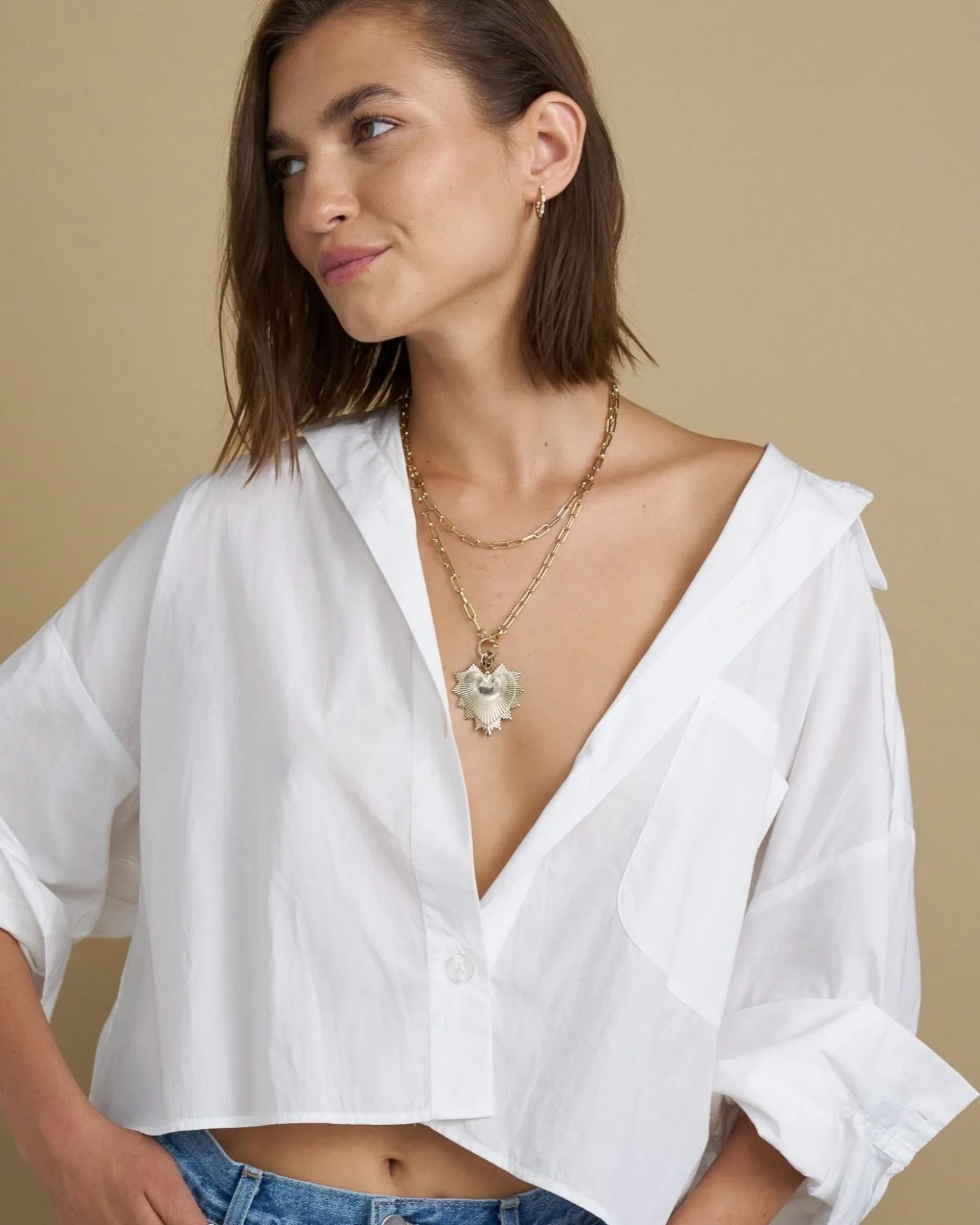 Tatum Vintage Heart Charm | Gold sold by Stella & Dot product image thumbnail 2